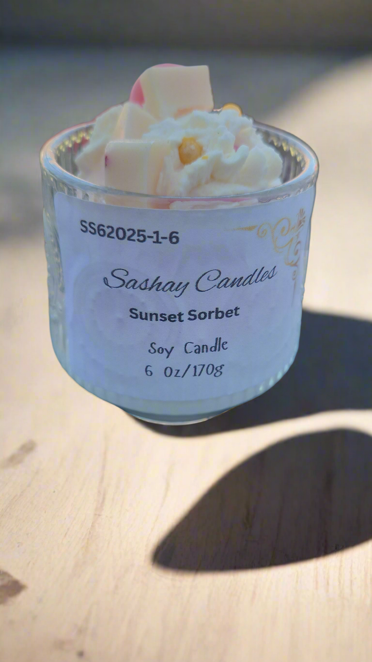 Sunset Sorbet Scented Soy Candle