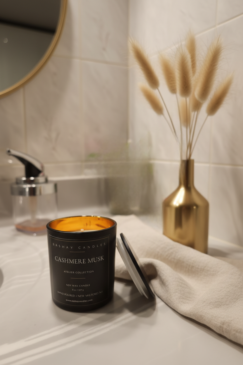 Cashmere Musk Scented Soy Candle