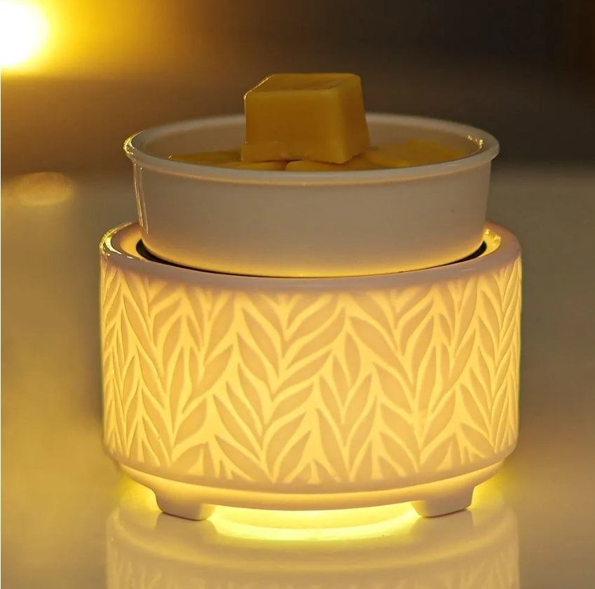 Ceramic Wax Melt Warmer with light.