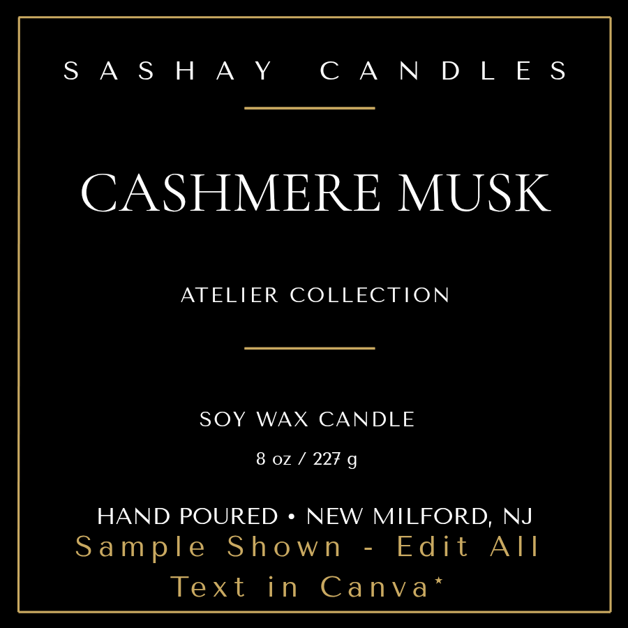 Candle Label 3x3 Template
