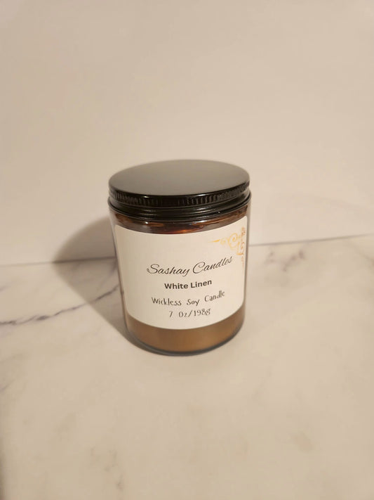 White Linen Scented Soy Candle - Wickless✨️